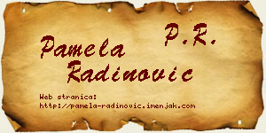 Pamela Radinović vizit kartica